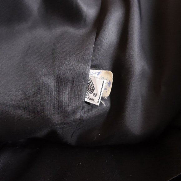 VTG PAVILION 50s-60s Full Length Black Wool Coat Black Fur* Collar MED* EUC ANB - Picture 6 of 12